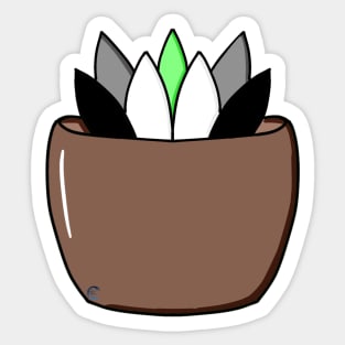 Agender Pride Succulent Sticker